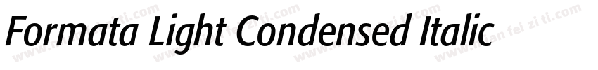 Formata Light Condensed Italic字体转换